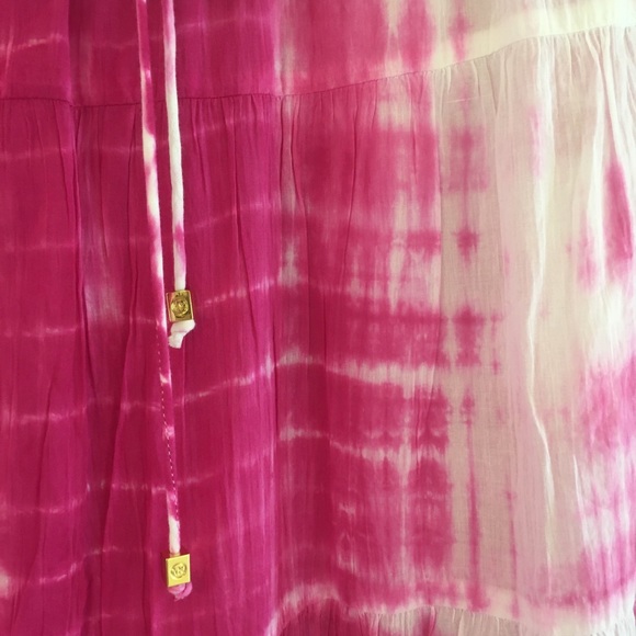 Michael Kors Women's Pink and White Tie Dye Pool Side Maxi Skirt - Picture 7 of 8